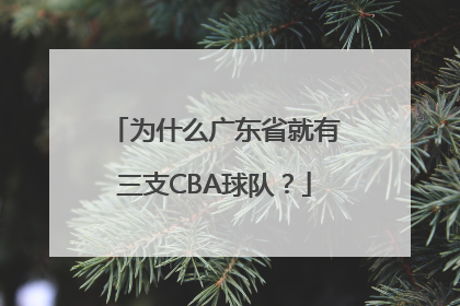 为什么广东省就有三支CBA球队？