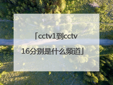 cctv1到cctv16分别是什么频道